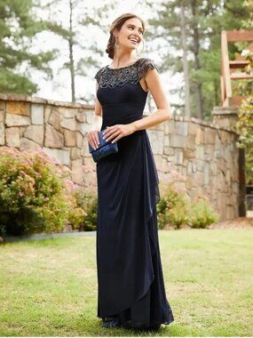 Xscape Navy Gown-NWT, Size 6